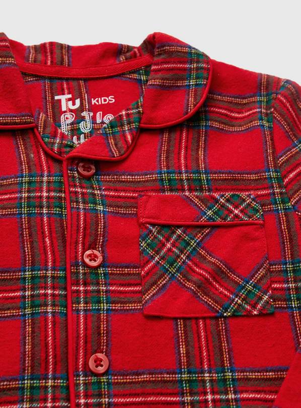 Buy Kids Christmas Family Dressing Red Check Woven Pyjamas 5 6